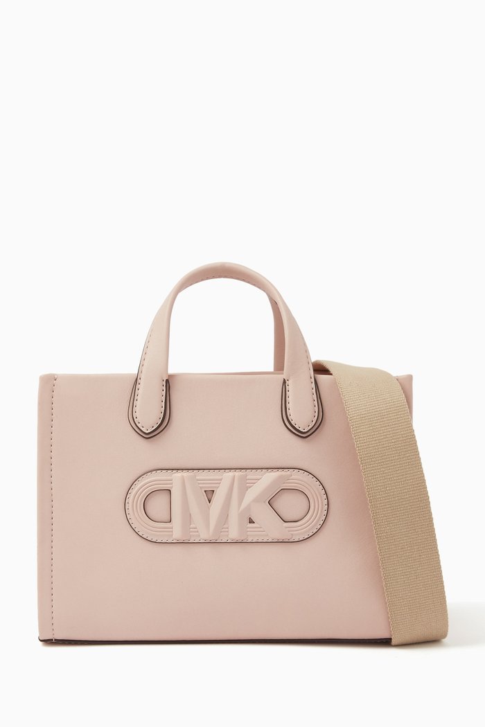

Small Gigi Empire Messenger Bag in Leather, Pink