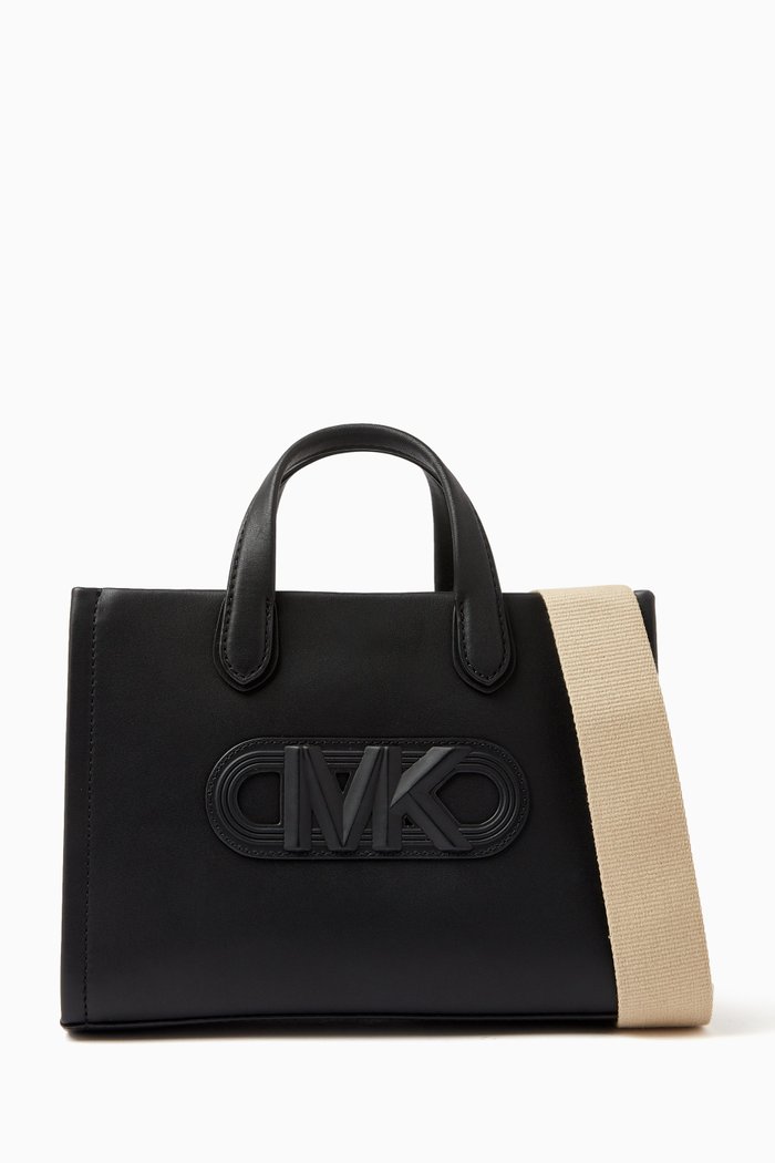 

Small Gigi Empire Messenger Bag in Leather, Black
