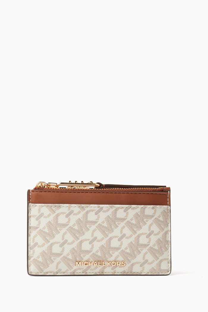 

Small Empire Zip Card Holder in Signature Monogram Canvas, Neutral