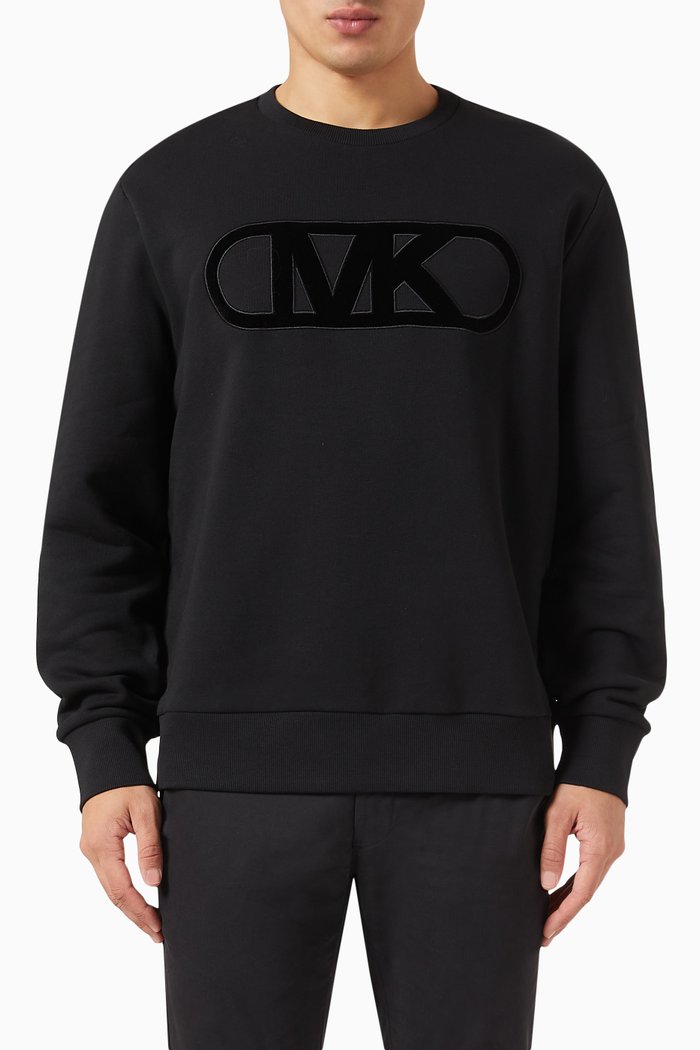 

Empire Logo-detail Sweatshirt in Organic Cotton, Black