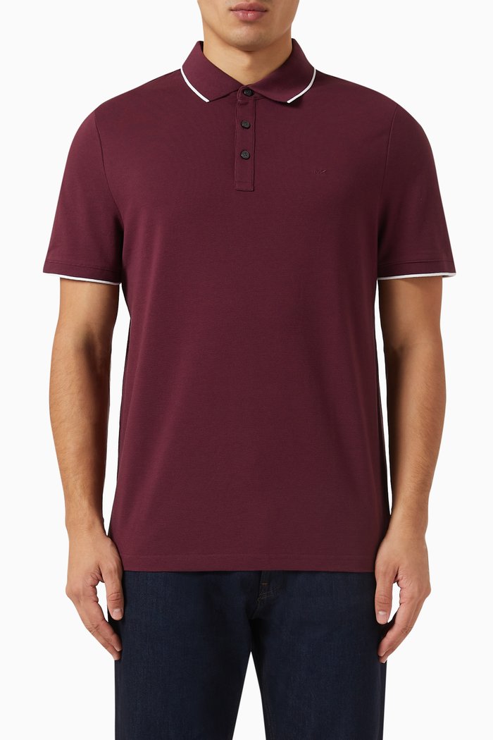 

Sustainable Polo Shirt in Cotton-blend, Red