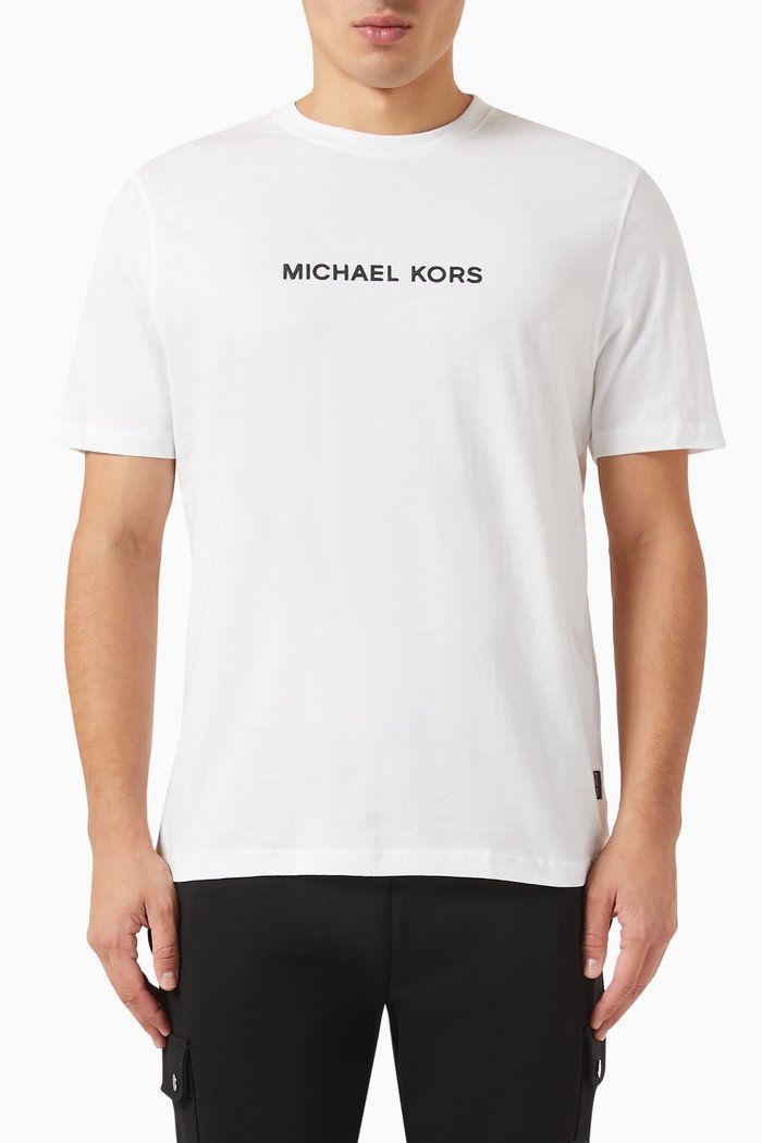 

Logo-print Wave T-shirt in Cotton, White