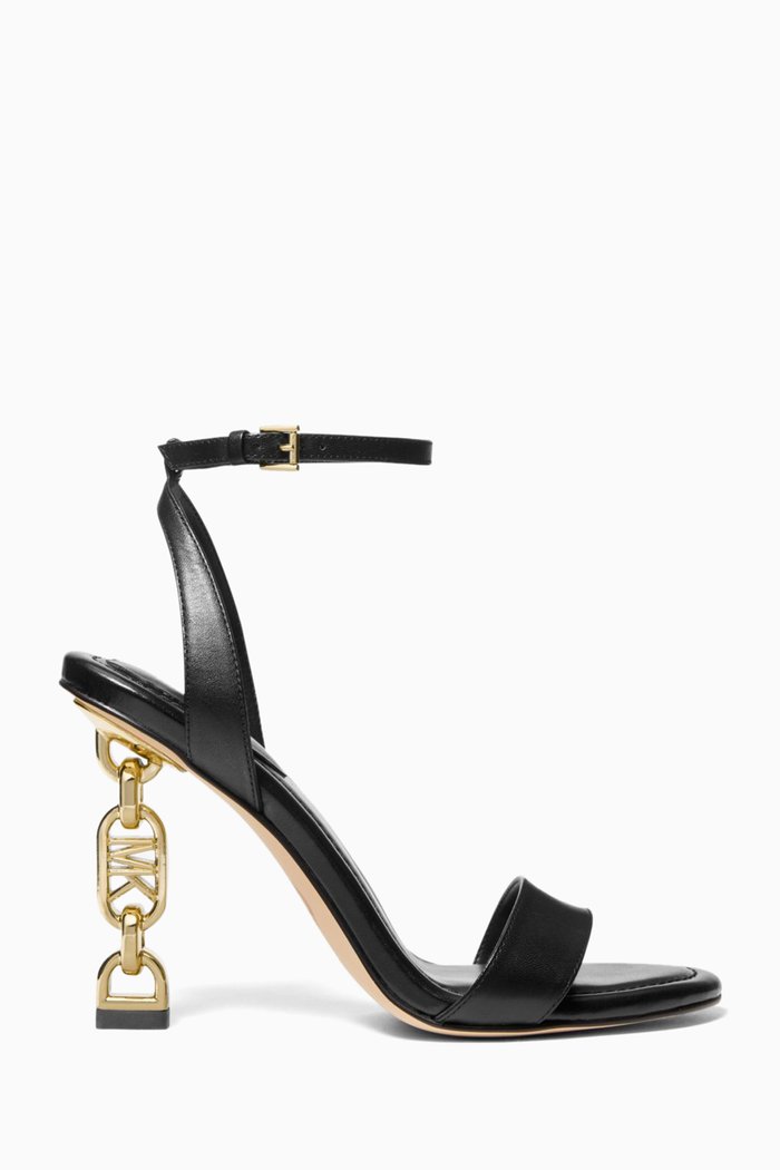 

Tenley 100 Logo-embellished Sandals in Leather, Black