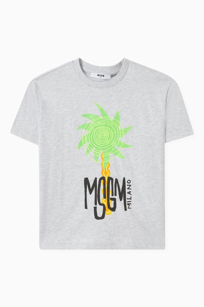 

Logo T-shirt in Cotton, Grey