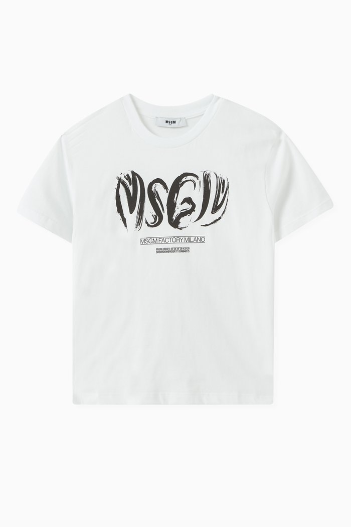 Logo-print T-shirt in Jersey, White