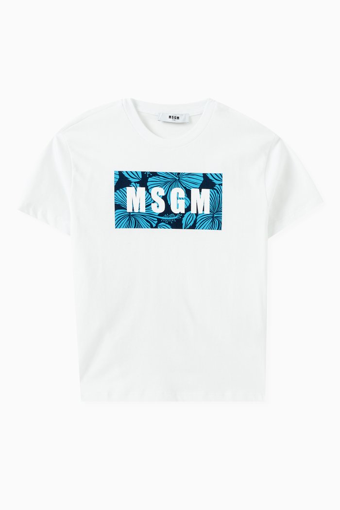 Logo-print T-shirt in Jersey, White