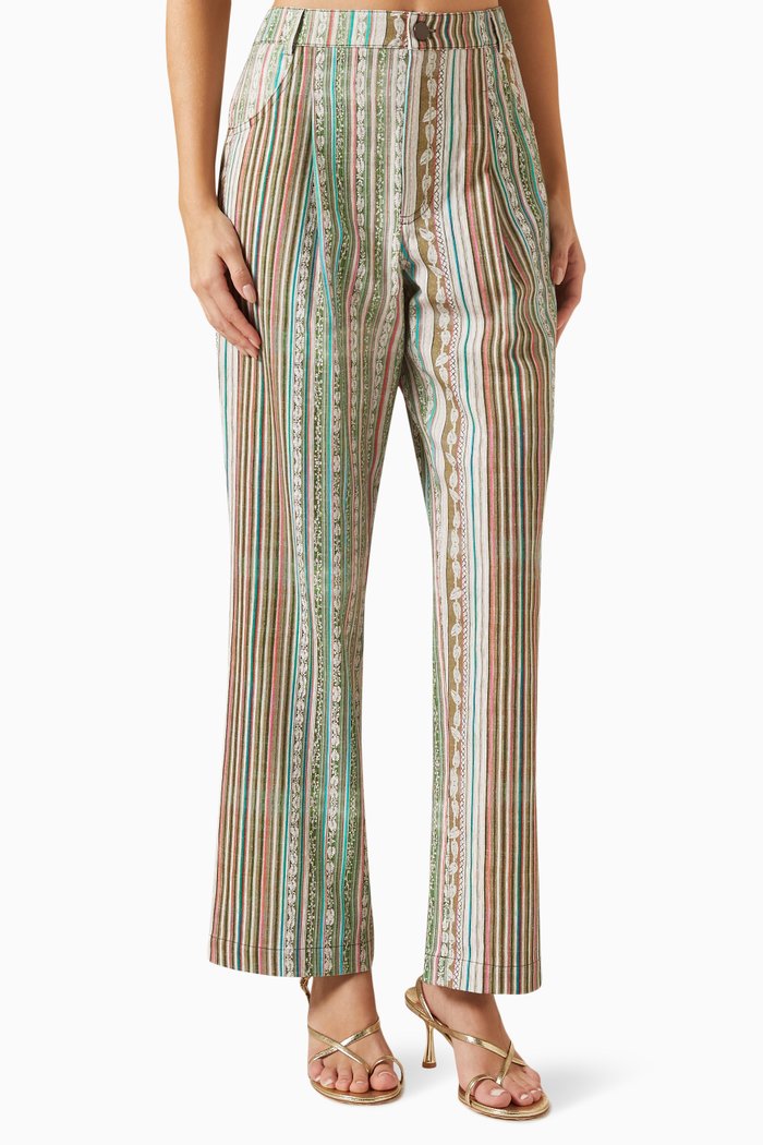 

Mani Printed Pants in Cotton-blend, Multicolour