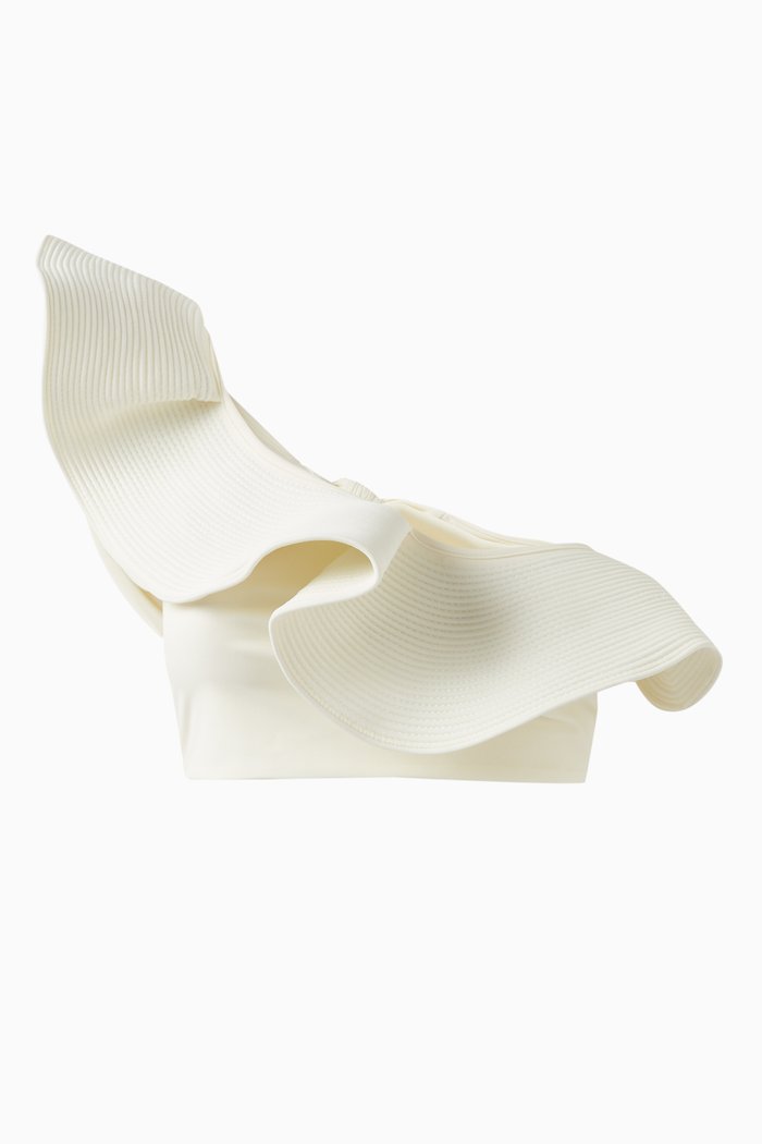 Marine Tradition Bikini Top in Lycra, White