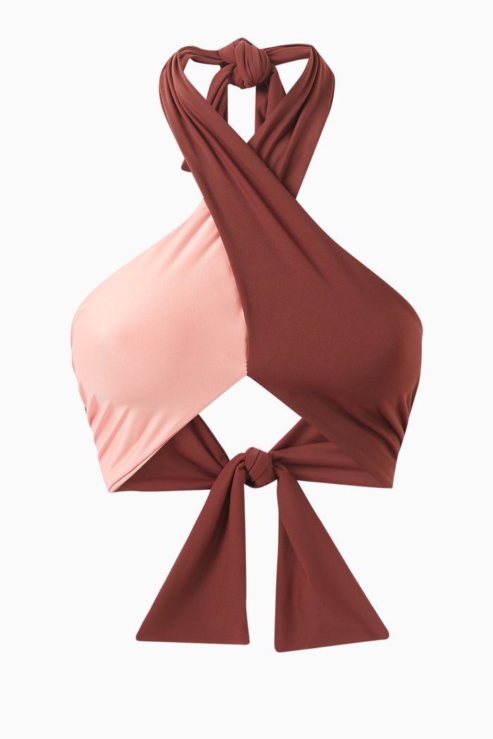 

Ginger Spice Bikini Top in Lycra, Multicolour