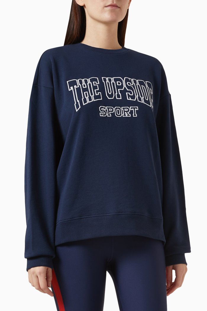 

Ivy League Saturn Sweatshirt in French Terry, Blue