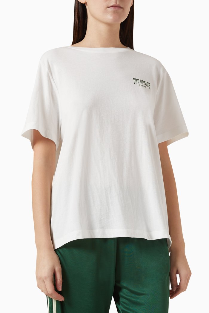 

Ivy League Jodhi T-shirt in Organic Cotton Jersey, White
