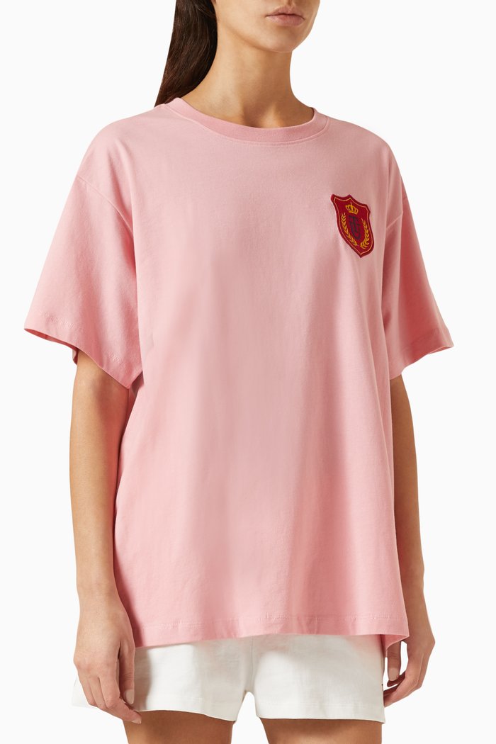 

Roosevelt Sam Oversized T-Shirt in Organic Cotton, Pink