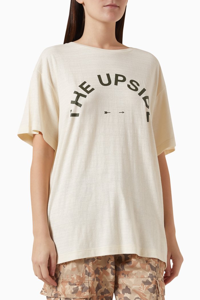 

Sam Logo T-shirt in Cotton-hemp Jersey, Neutral