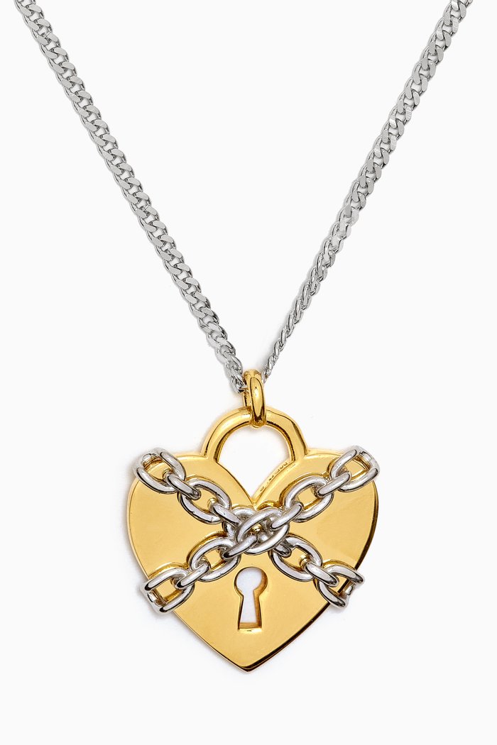 

Love Lock Necklace in 24kt Gold-plated Sterling Silver