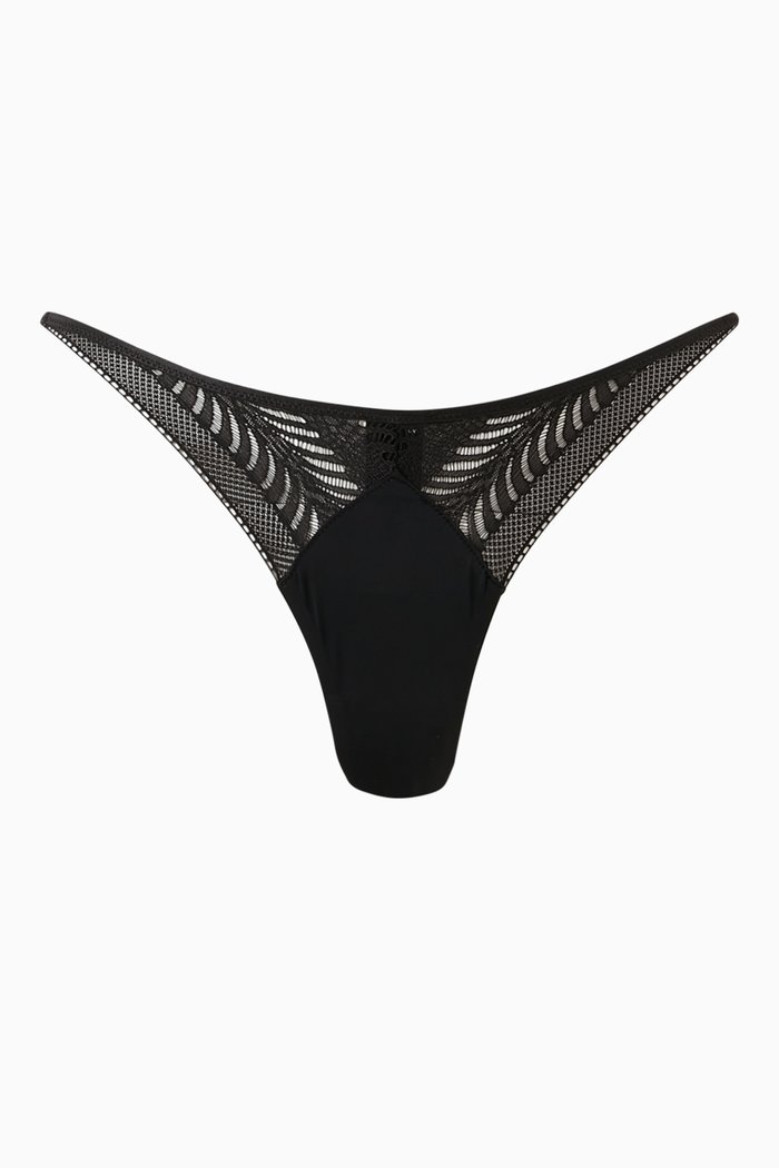 

Minimalist Thong in Lace, Black