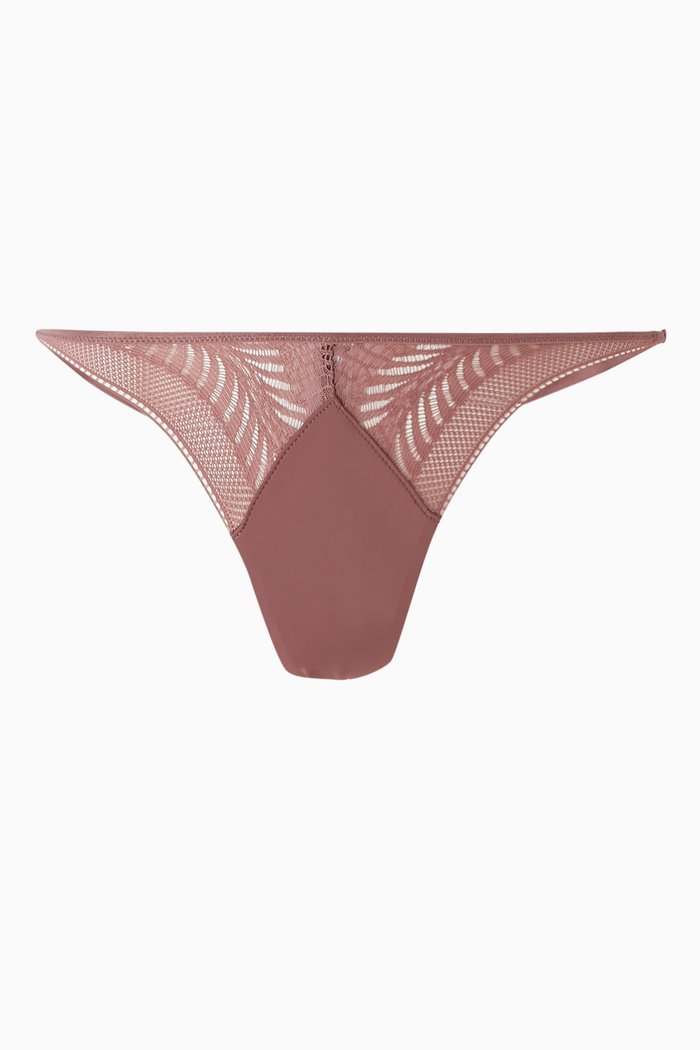 

Minimalist Thong in Lace, Pink