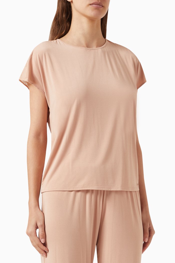 

Minimalist Pyjama Top in Modal-jersey, Orange