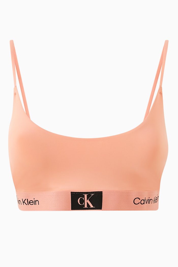 

Unlined Logo Band Bralette, Orange