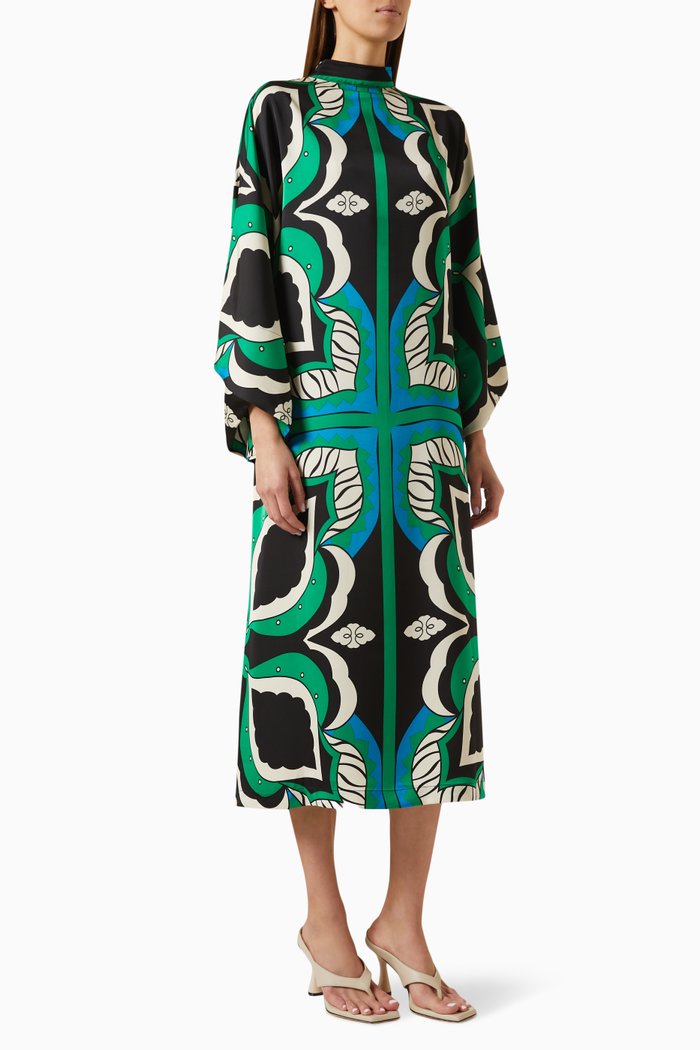 

Retro Maxi Kaftan in Lace, Multicolour