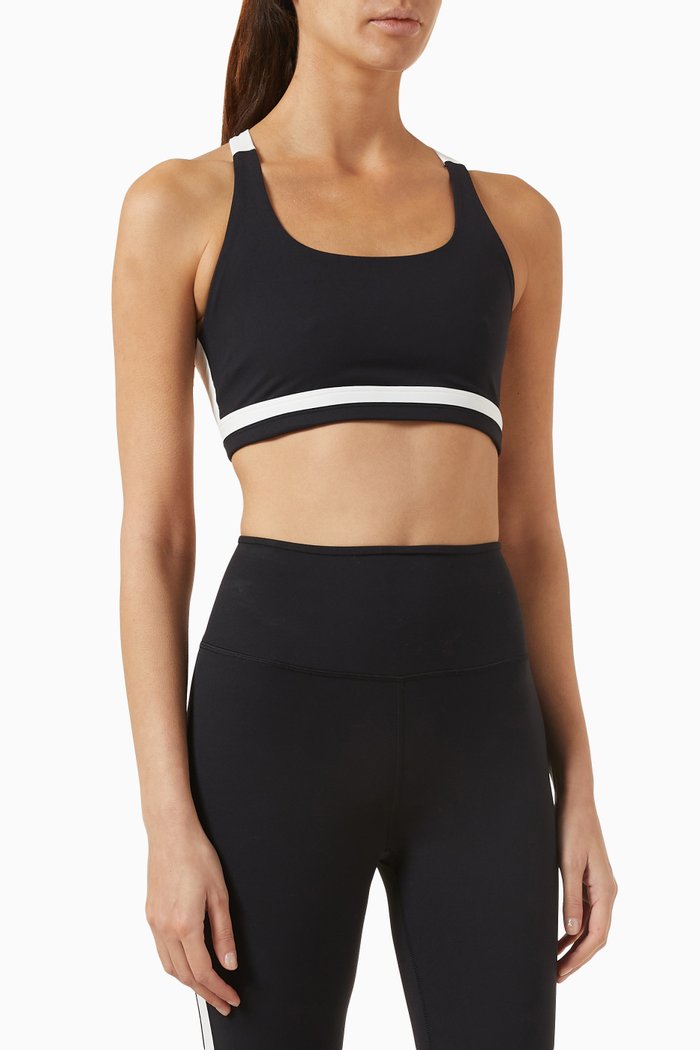 

Miles Rigor Sports Bra in Stretch Nylon, Black