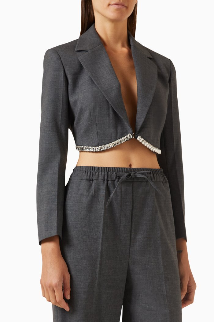 

Short Suit Jacket in Wool-blend, Grey