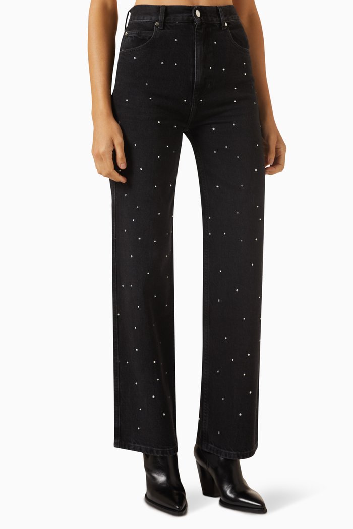 

Waly Rhinestone-embellished Jeans in Denim, Grey