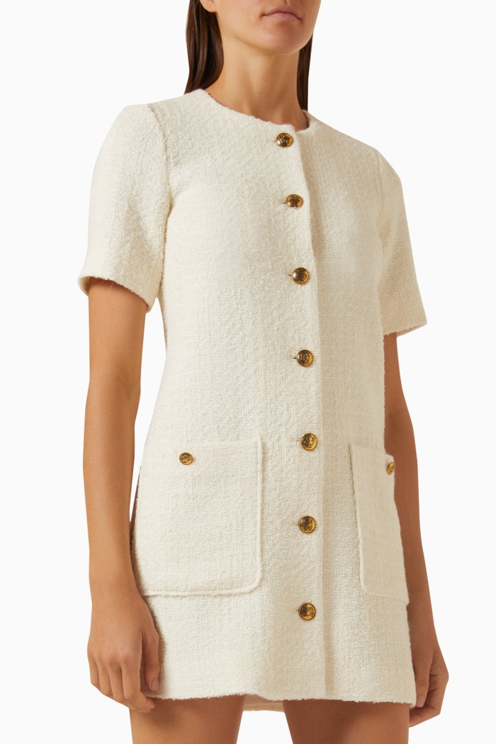 

Galia Mini Dress in Tweed, Neutral