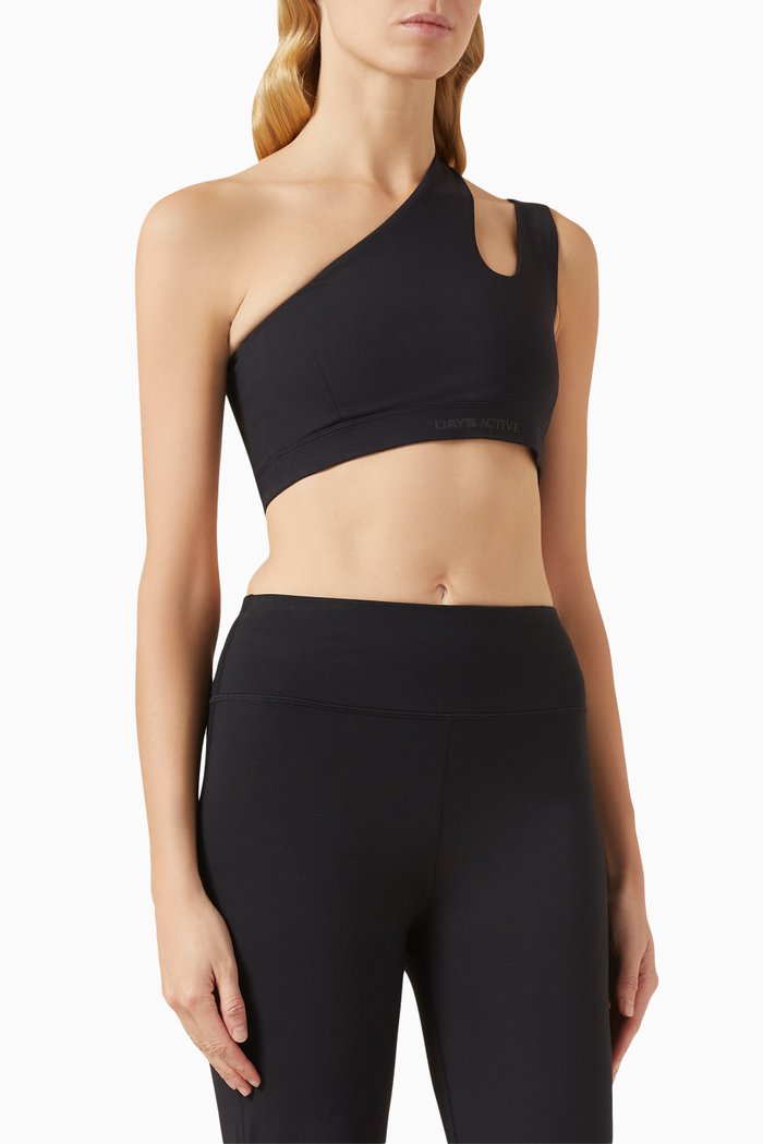 

One-shoulder Sports Bra, Black