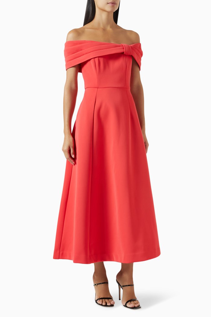 

Wistful Off-shoulder Maxi Dress, Pink