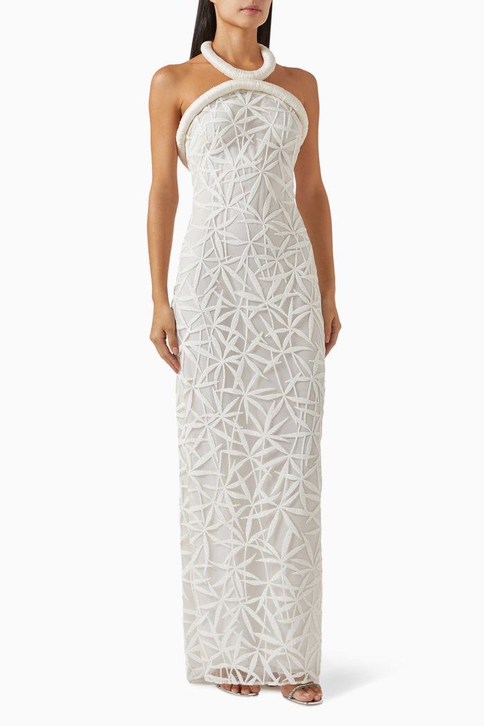 

Moondance Maxi Dess in Glitter Tulle, White