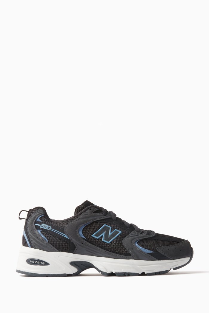 

530 Sneakers in Mesh and Synthetic Suede, Blue