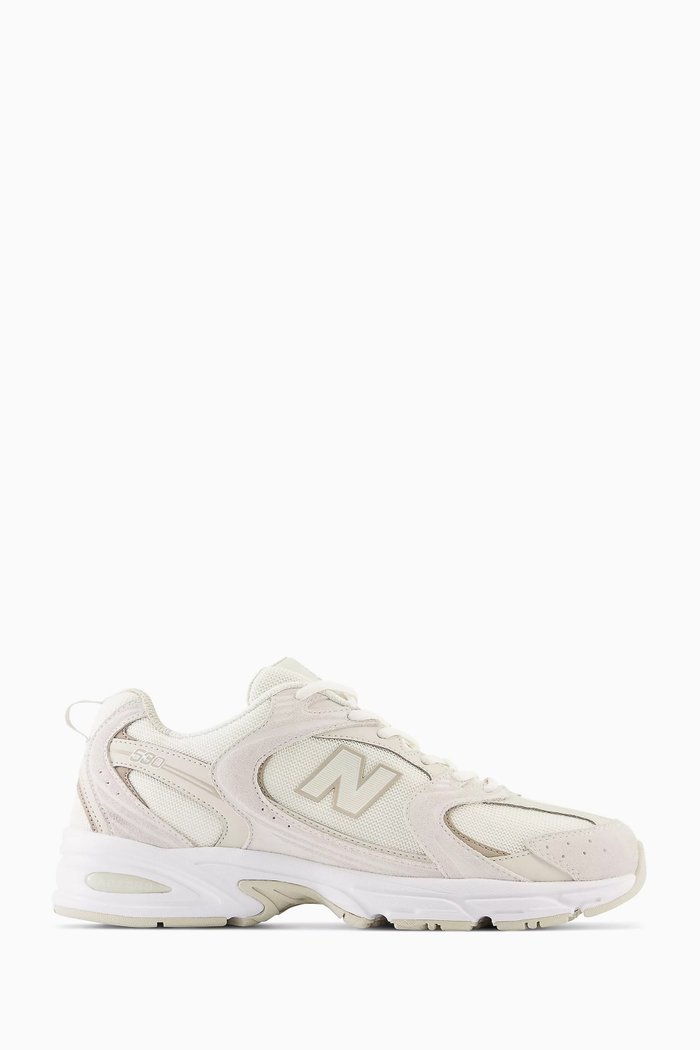 530 Sneakers in Mesh & Synthetic Suede, White