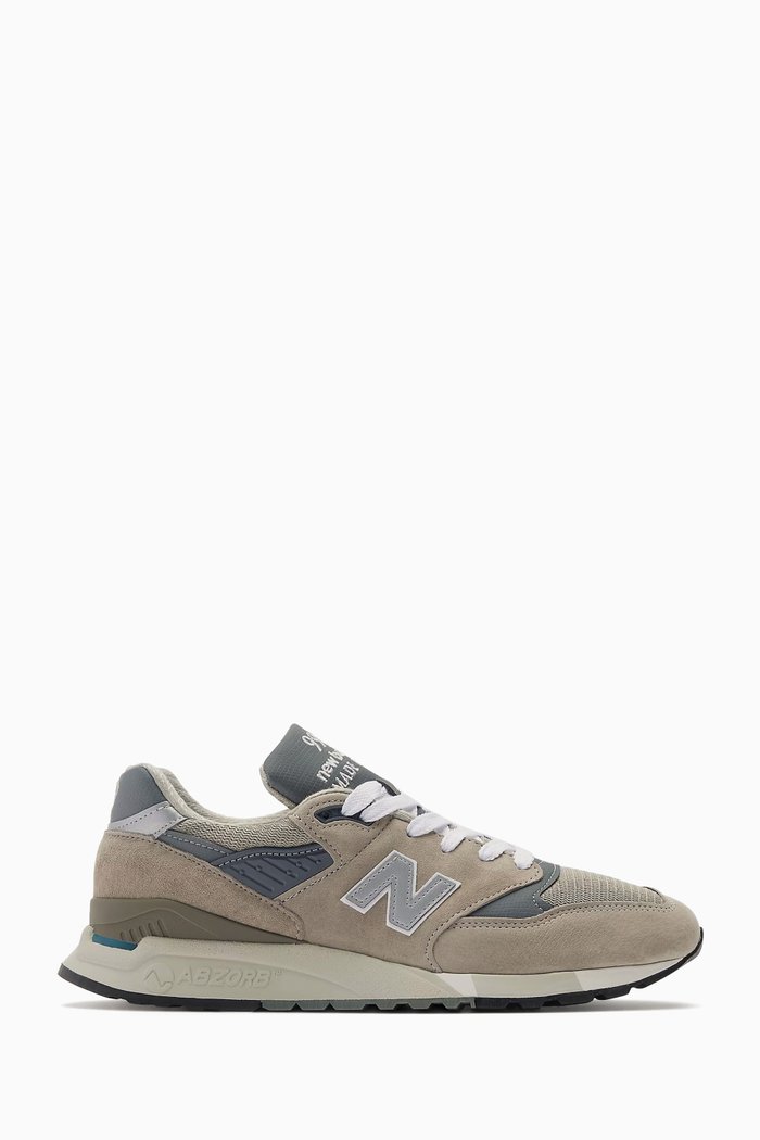 

Made in USA 998 Low-top Sneakers in Suede & Mesh, Grey