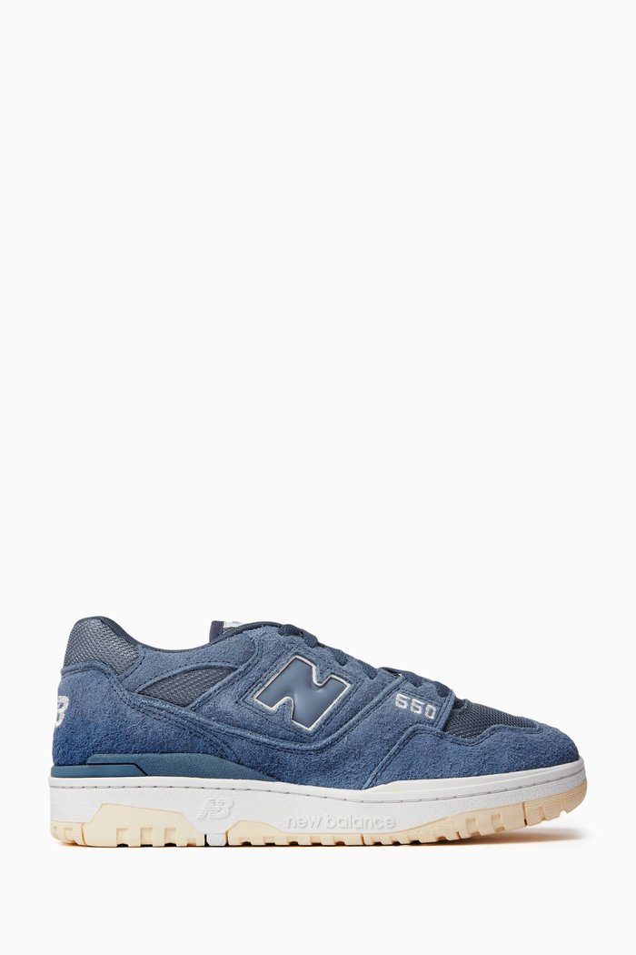 

BB550 Low Top Sneakers in Suede & Mesh, Grey