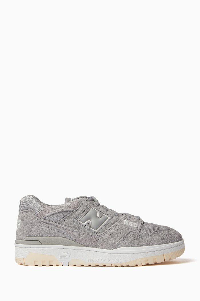 

BB550 Low Top Sneakers in Suede & Mesh, Grey
