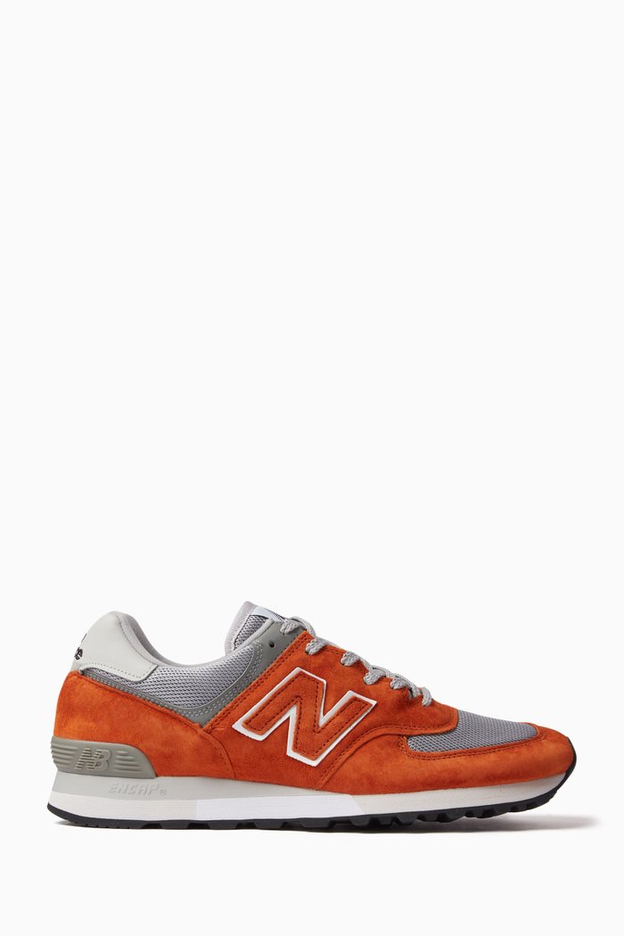 

Made in UK 576 Sneakers in Suede & Mesh, Orange
