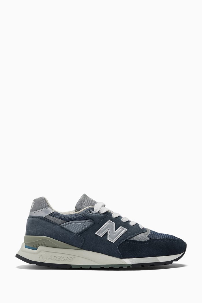 

Made in USA 998 Low-top Sneakers in Suede & Mesh, Blue