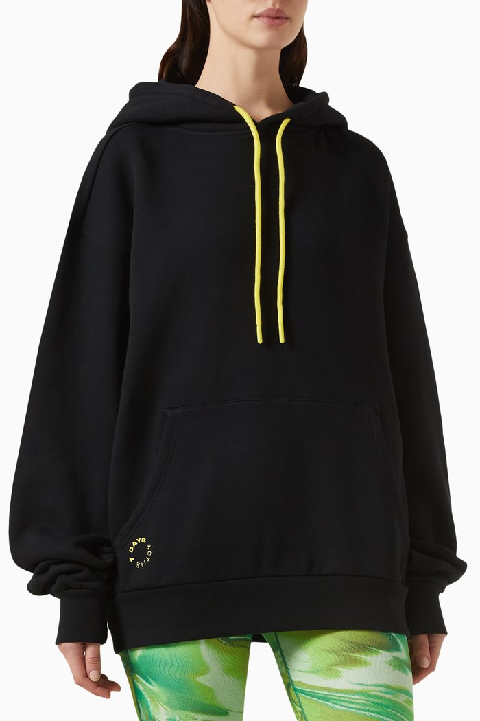 

Graphic Hoodie in Organic Cotton, Black