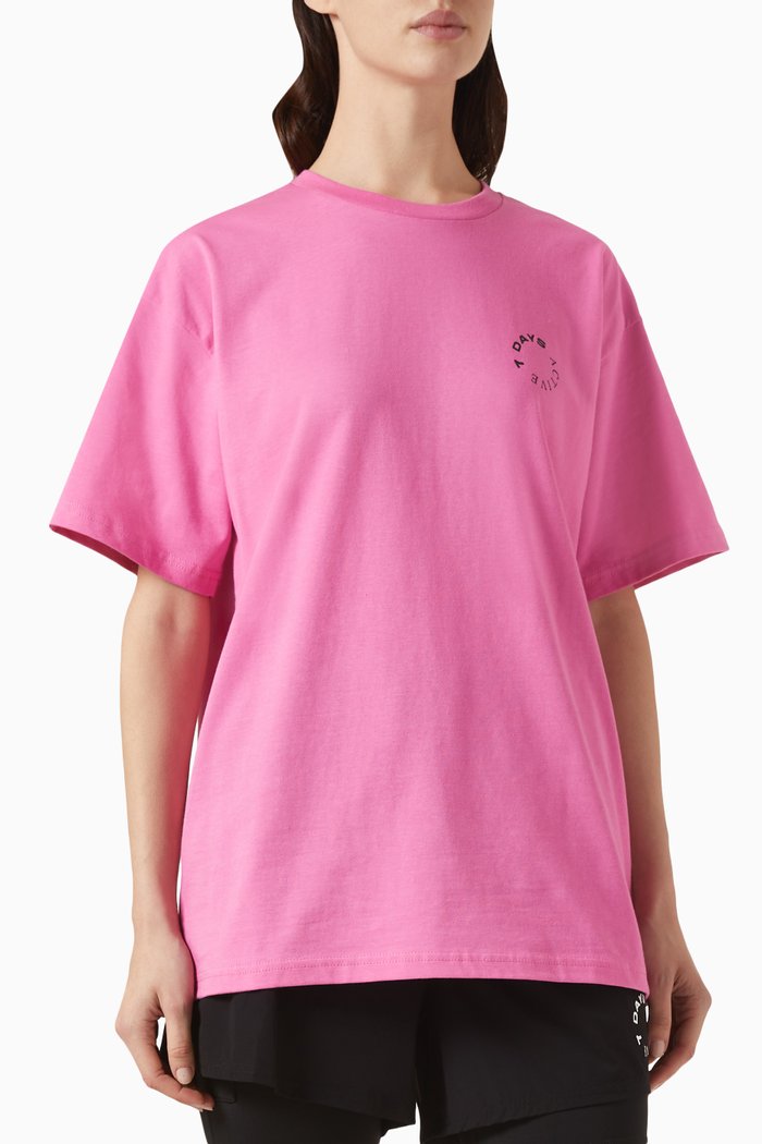 

Logo T-shirt in Organic-cotton, Pink