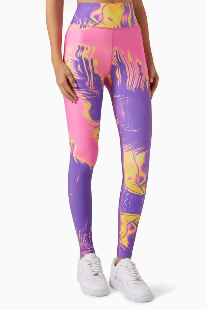 

Tech Pulse-print High-rise Leggings, Multicolour