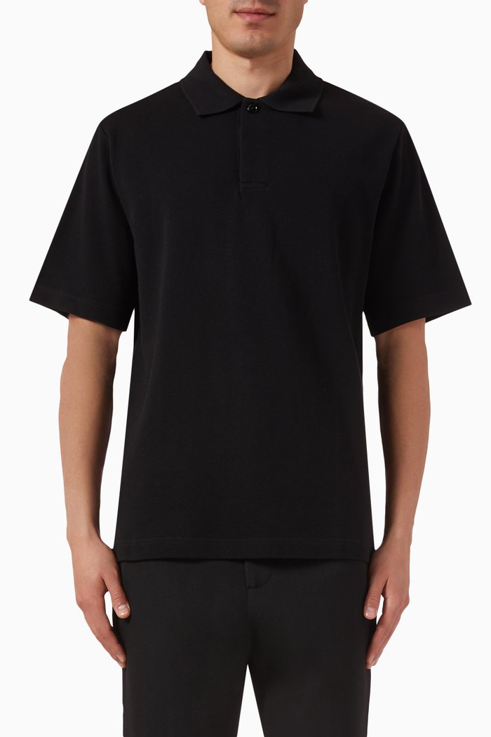 

Logo Polo Shirt in Cotton, Black