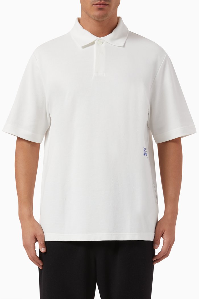 

EKD Polo Shirt in Cotton Piqué, White