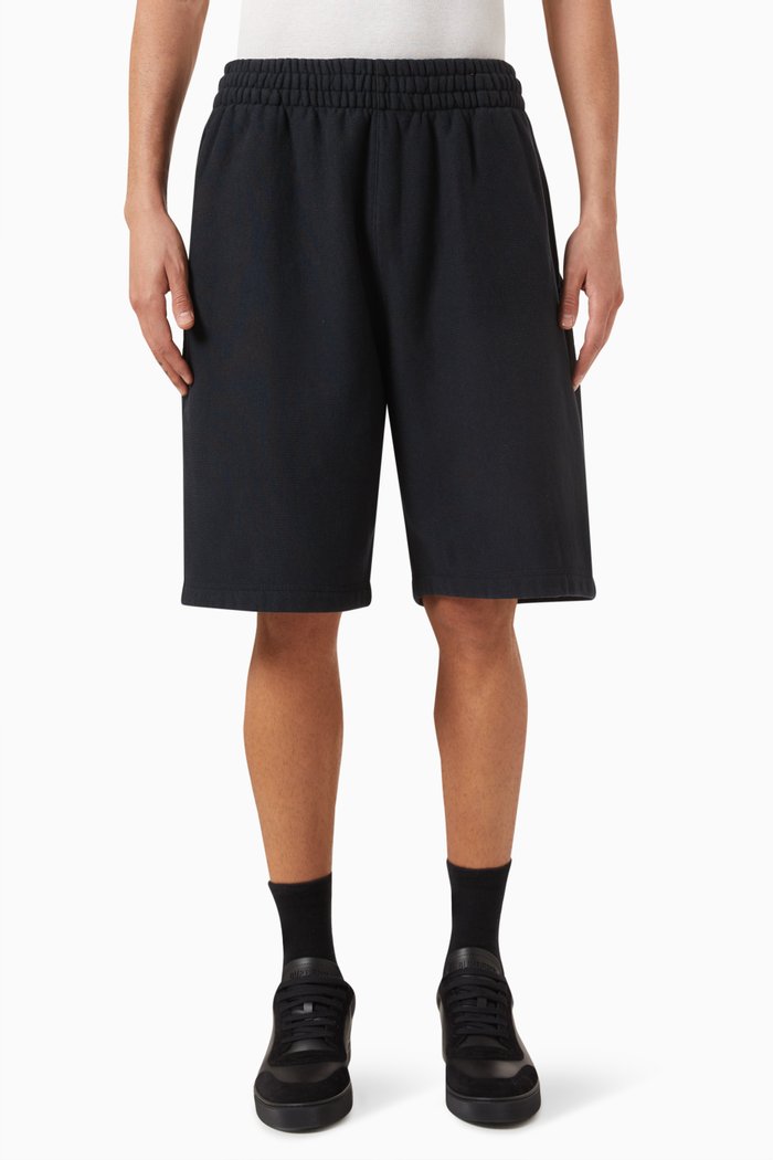 

Logo Shorts in Cotton Jersey, Black