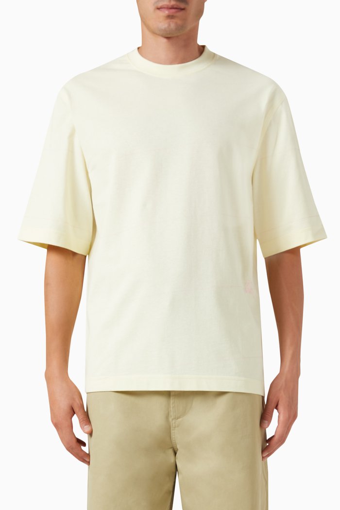 

Equestrian Knight Embroidery T-shirt in Cotton, Neutral
