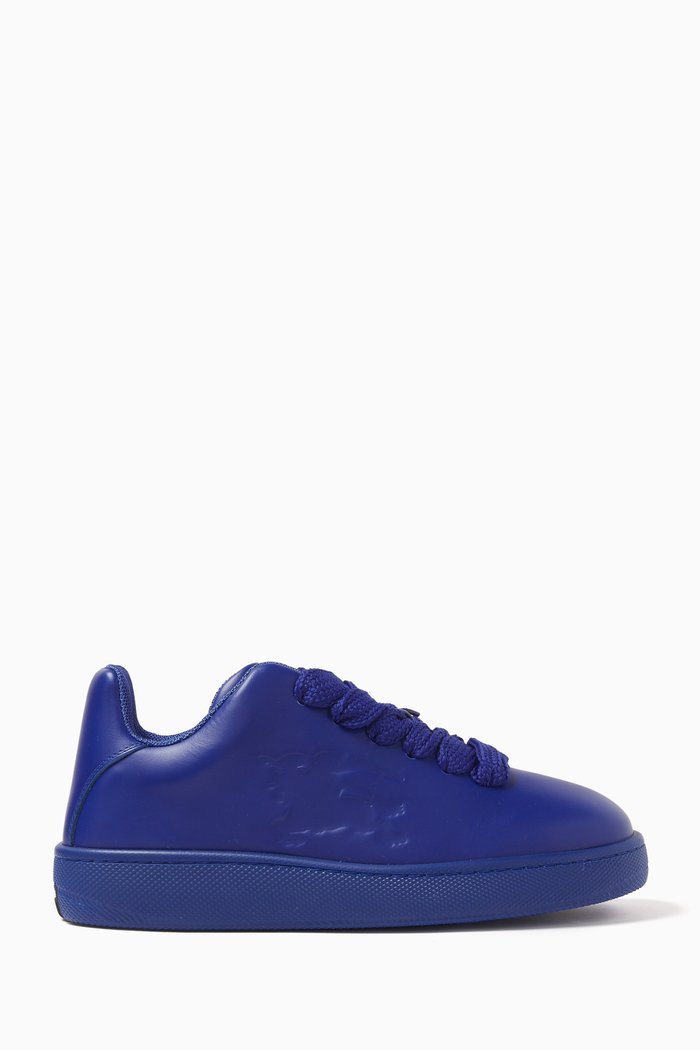 

Box EKD Embossed Low-top Sneakers in Leather, Blue