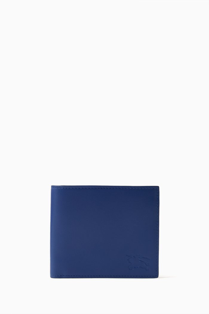 

EKD Bifold Wallet in Calfskin Leather, Blue