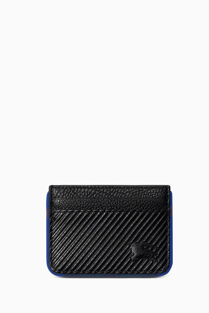 

Equestrian Knight Card Holder in Leather, Black