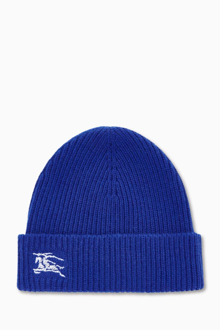 

EKD Logo Beanie in Cashmere Knit, Blue