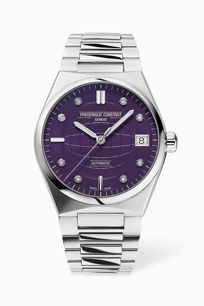 

Highlife Automatic Diamond & Stainless Steel Watch, 34mm, Purple
