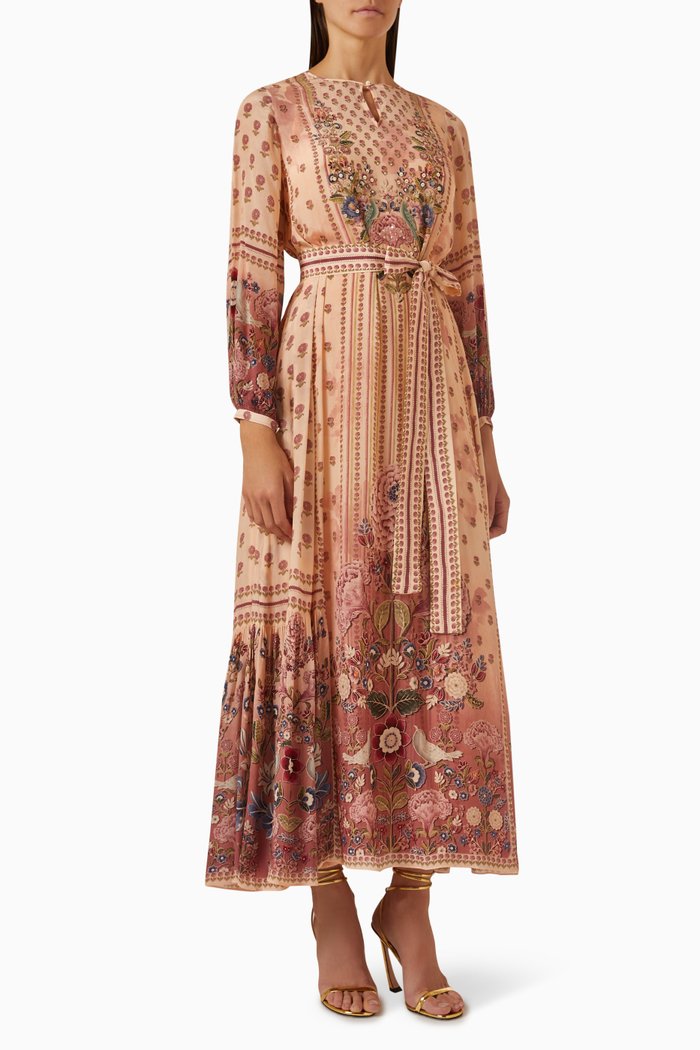 

Isbah Belted Tunic in Crepe, Pink